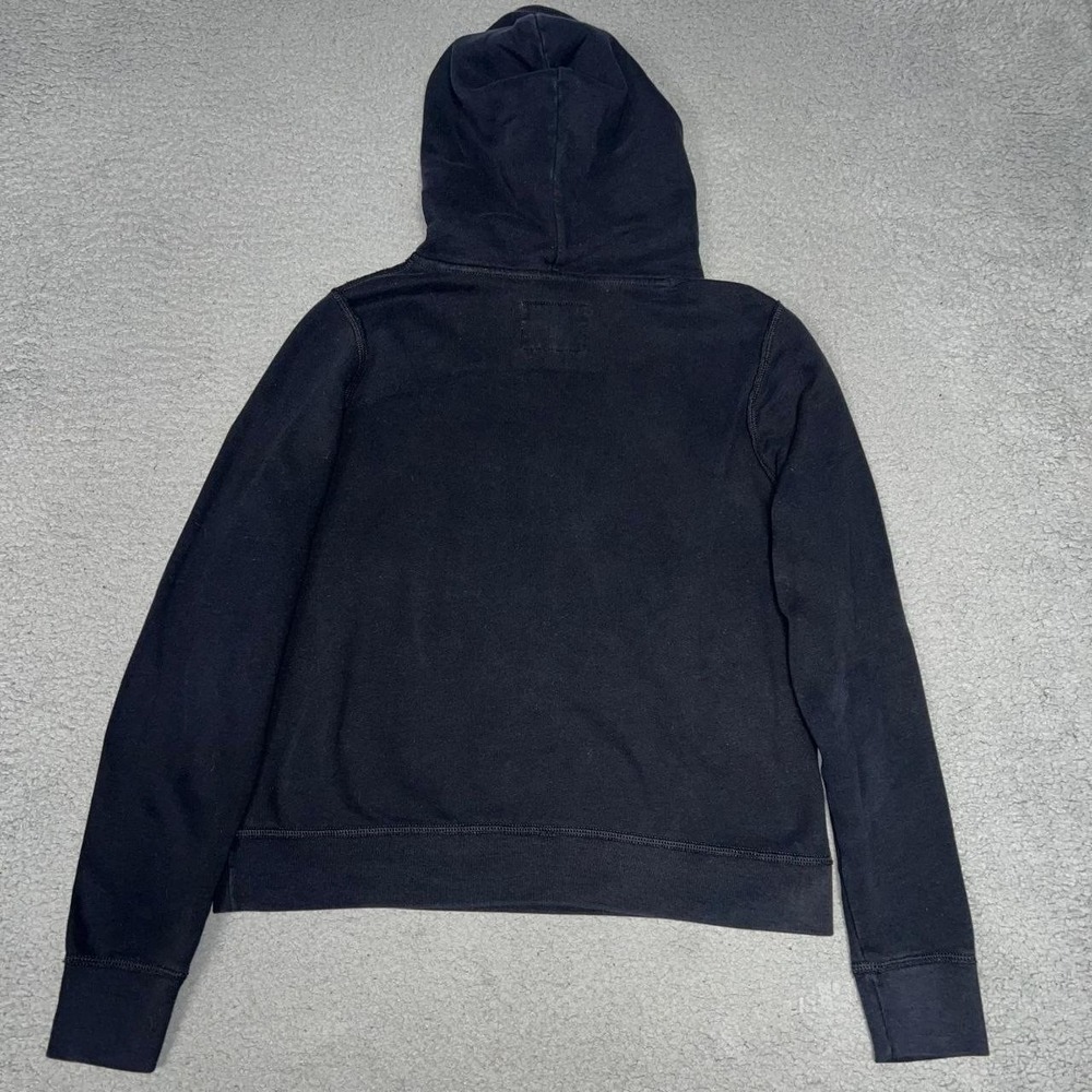 VTG Abercrombie & Fitch New York Hoodie Men's Sz L Black Embroider Logo Pullover - Picture 2 of 9
